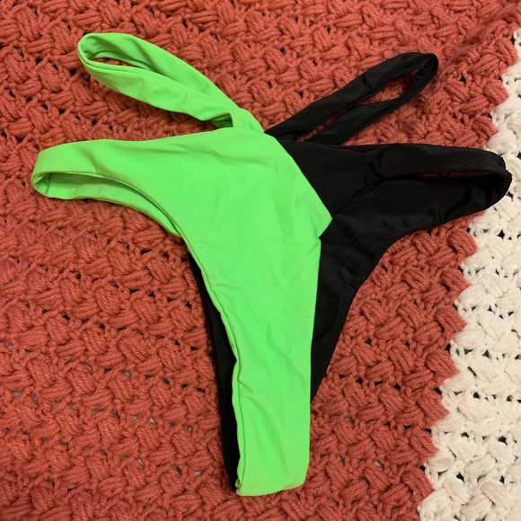 Split Colored Cheeky Bikini Bottoms - Picture 1 of 3